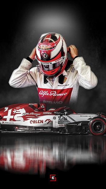 Kimi Raikkonen mobile , Striking design, F1 fan's delight, High quality HD phone wallpaper