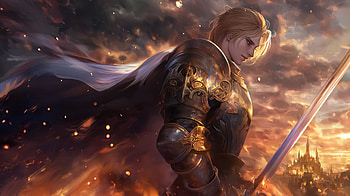 Golden Paladin — Anime Knight Quad, knight, Anime HD wallpaper