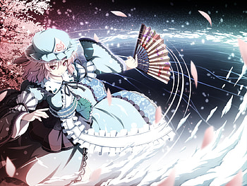 Saigyouji Yuyuko, classic, anime, game, touhou, wall, new, beauty HD wallpaper