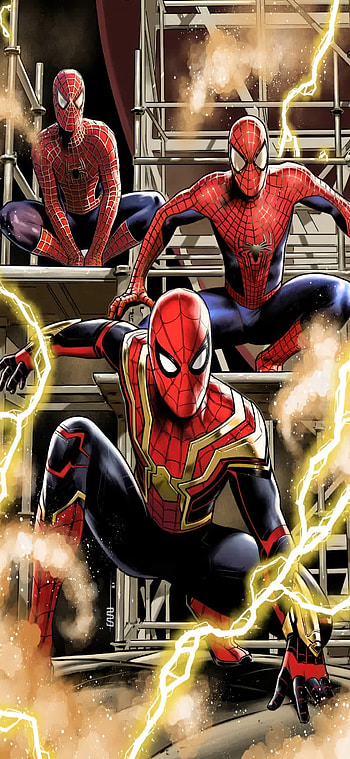 Spider-Men FinalBattle, Deadpool, Art, Superheroes, Tobey Maguire, Entertaiment, Peter Parker, Andrew Garfield, Spiderverse, Doctor strange, Ironman, Marvel, Drawings, Red, Spiderman no way home, Spider-Man, The amazing spiderman, Venom, Spider, Tom Holland, Comics, Avengers, Spiderman, Comic HD phone wallpaper