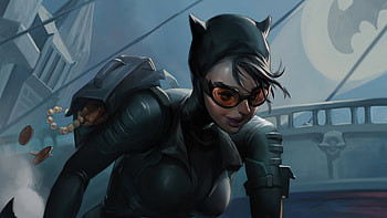 Catwoman On Bike, catwoman, superheroes, artwork, artist, artstation HD wallpaper