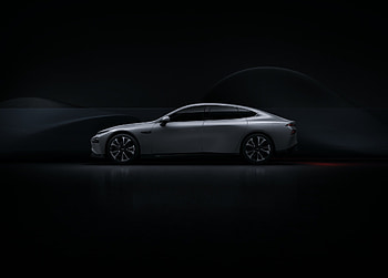 Side View, XPeng P7 Sedan HD wallpaper