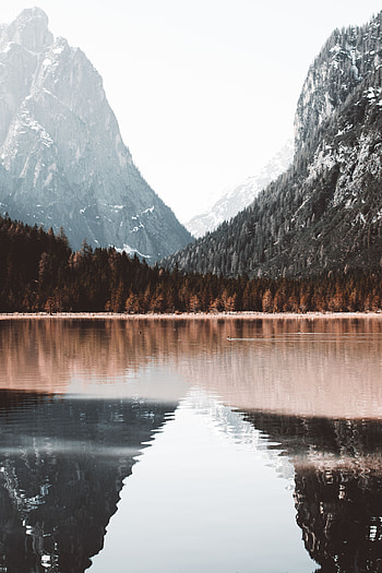 Landscape, Nature, Mountains, Lake, Shore, Bank, Forest HD phone wallpaper