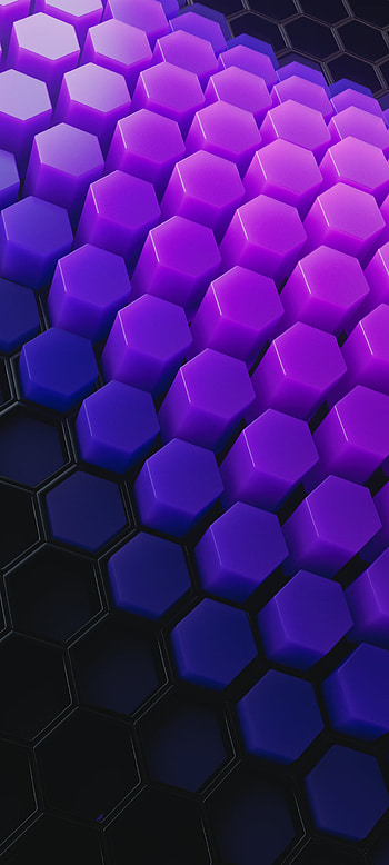 Violet hexagon pattern, Abstract background, , Block design HD phone wallpaper