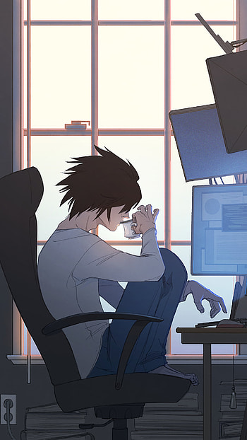 L: Quiet Vigil — Death Note , L (Death Note), Anime, Death Note HD phone wallpaper