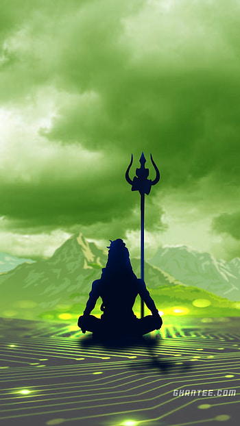 Mahakal Ke, Green Background HD phone wallpaper