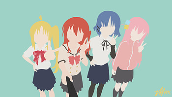 Bocchi the Rock! – Hitori, Ryou, Ikuyo & Nijika Unite, Hitori Gotou, Ryou Yamada, Ikuyo Kita, Nijika Ijichi, Anime, Bocchi the Rock! HD wallpaper