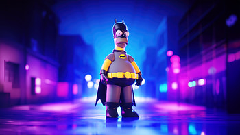 BatHomer, batman, superheroes, artwork, digital-art, artist, behance HD wallpaper