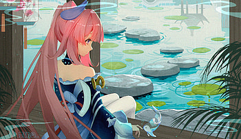 Sangonomiya Kokomi, video game, Genshin Impact HD wallpaper