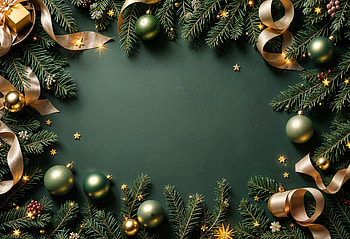 Golden Ribbon Christmas Frame — Ultra, Christmas HD wallpaper