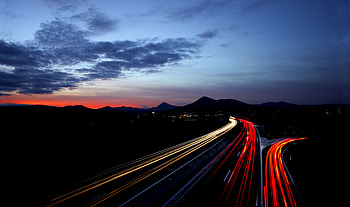 Cities, Night, Shine, Light, Road, Movement, Traffic HD wallpaper