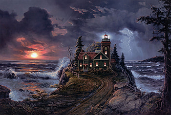 Stormy Weather, water, ocean, house, heaven HD wallpaper
