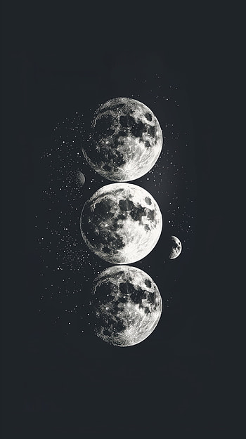 Lunar Cascade, moon, full moon HD phone wallpaper