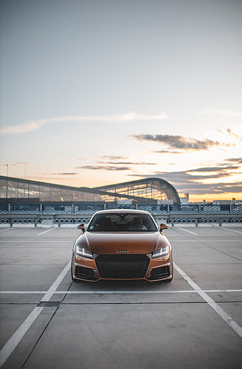 Audi, Cars, Car, Brown, Front View, Machine, Audi Tt HD phone wallpaper