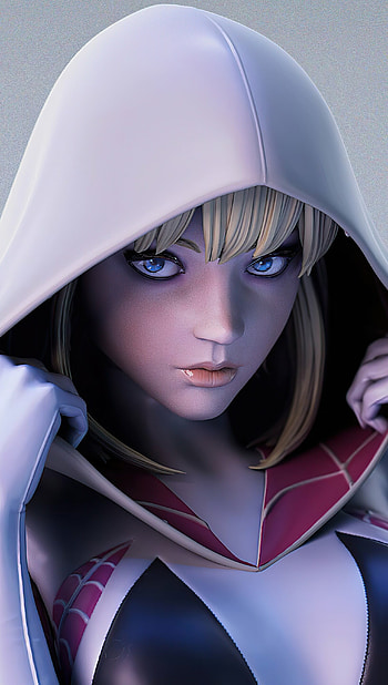 Gwen Stacy with hood, , Ultra HD phone wallpaper
