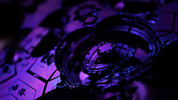 Violet, Dark, 3D, Fractal, Purple HD wallpaper