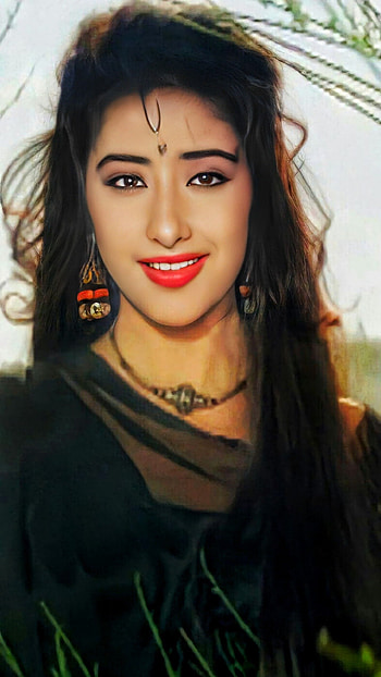 Manisha Koirala, bollywood actress, vintage HD phone wallpaper
