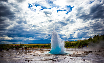 The Great Geysir, Geothermal area, Josh Ellis graphy, Geysir HD wallpaper