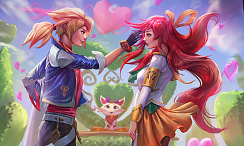 Battle Academy Ezreal And Lux League Of Legends , lux-league-of-legends, league-of-legends, games, artist, artwork, digital-art, deviantart HD wallpaper