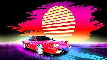 Car Retro Artwork , retro, artist, artwork, digital-art HD wallpaper