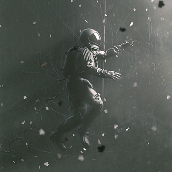 Miscellanea, Miscellaneous, Grey, Bounce, Jump, Cosmonaut, Space Suit, Spacesuit, Gravity HD phone wallpaper