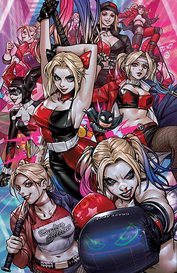 Harley Quinn, art, mouth HD phone wallpaper