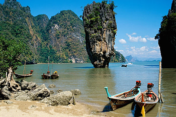 Nature, Sea, Sand, Asia, Boats, Rocks, Shore, Bank HD wallpaper
