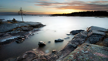 peace, fun, cool, nature, sunset, ocean, beach HD wallpaper