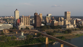 Mud Island Monorail, Memphis Skyline HD wallpaper