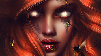 Bee Girl Portrait , portrait, artist, artwork, digital-art, artstation HD wallpaper