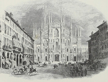 Milan Cathedral, Historic illustrations, Milan Cathedral's past, Old book depictions HD wallpaper