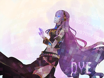 Megurine Luka - DYE, black, luka, awesome, song, heads, cute, vocaloid, beauty, nice, music, vocaloids, megurine luka, sexy, program, hot, girl, headset, singer, beautiful, pink hair, diva, pink, anime, pretty, cool, megurine, idol, virtual, micro HD wallpaper