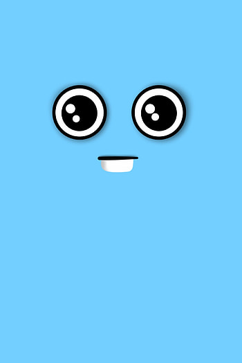 Emoji surprised, blue, funny, emoji HD phone wallpaper