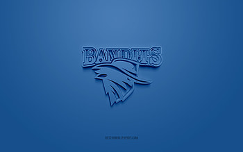 Brisbane Bandits, creative 3D logo, blue background, Australian Baseball League, ABF, 3d emblem, Australian Baseball Club, Australia, 3d art, Baseball, Brisbane Bandits 3d logo HD wallpaper