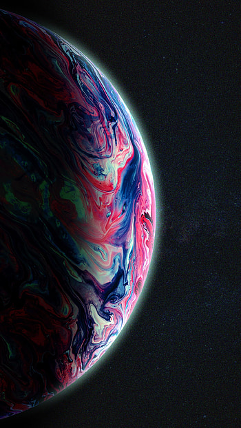 Fluid abstract space., eye, Galaxy, art, planet, , dark, , space HD phone wallpaper