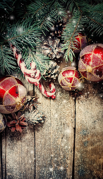 Rustic Christmas , Festive beauty, Holiday charm, Joyful decorations HD phone wallpaper
