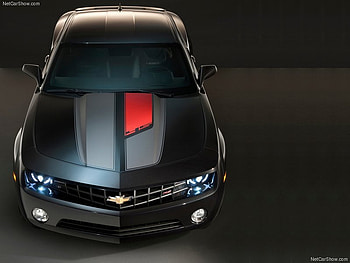 Camaro 45th Anniversary Edition, cars, cool, camaro, chevy, blue lights HD wallpaper