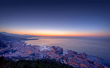 Cities, Twilight, Dawn, Dusk, Monaco, Principality Of Monaco HD wallpaper