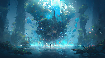 Anime Dreamscape: Original AI Art Wonderland, AI Art, Anime, Original HD wallpaper
