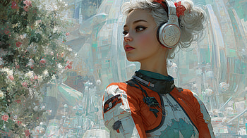 Aurora Pilot — Sci‑Fi Girl, Scifi Girl, Woman, Heads, Portrait, Spacesuit HD wallpaper