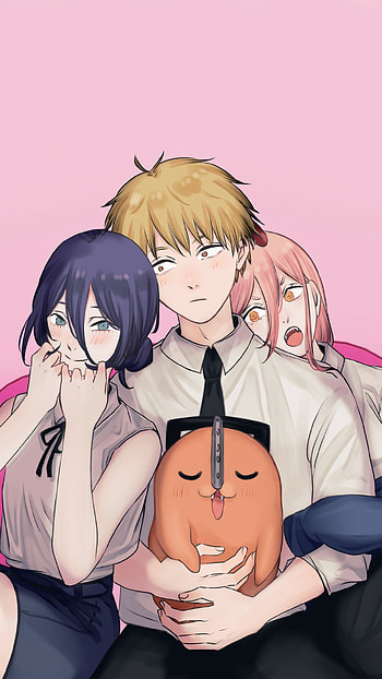 Denji, Makima, Reze & Pochita — Chainsaw Man, Makima (Chainsaw Man), Denji (Chainsaw Man), Reze (Chainsaw Man), Anime, Chainsaw Man HD phone wallpaper