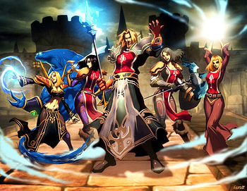Genzoman, magic, monster, warrior HD wallpaper