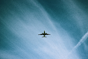 Airplane, sky, flight, clouds HD wallpaper