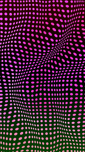 Wavy, waves, magenta, art, dots HD phone wallpaper