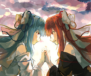 Kotonoha Twins, Kotonoha Aoi, Kotonoha Akane, Anime, Vocaloid HD wallpaper