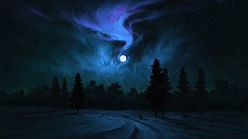 Dark Moon Wolf Howling , moon, artist, artwork, digital-art, deviantart HD wallpaper