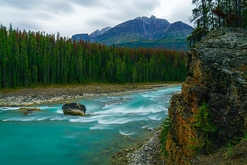 Landscape, Nature, Rivers, Trees, Mountains, Rocks HD wallpaper