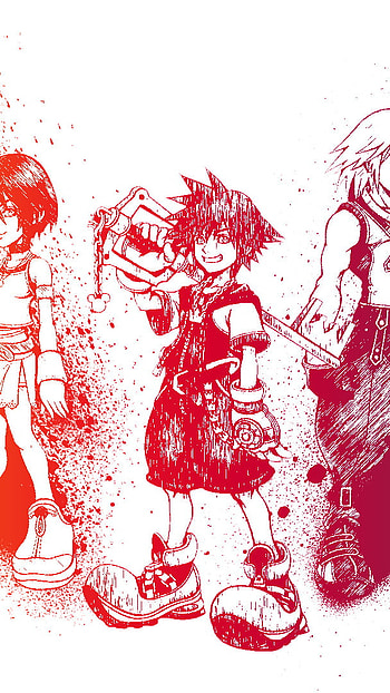 Sora paint, sora, kingdom, hearts, paint HD phone wallpaper