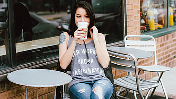 Drinking Coffee, jean, Coffee, model, Drinking HD wallpaper