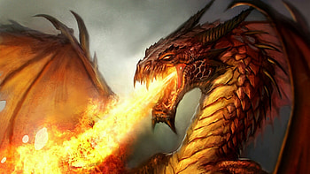 Dragon Fire Breathing Blast Of Flames From Giant Dragon, red dragon, dragon, fire dragon, fire breathing dragon, dragon mouth, scaled dragon, huge dragon, winged dragon, fire breathing HD wallpaper